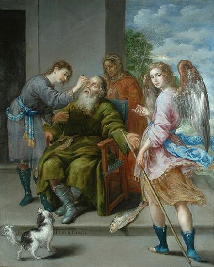 Antonio de Pereda Tobias curando la ceguera a su padre China oil painting art